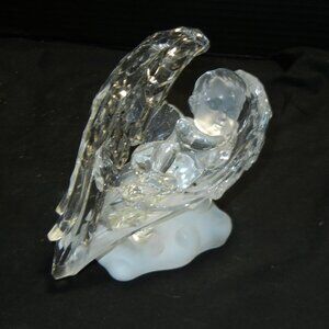 Crystal Acrylic Infant Baby Angel Wings LED NIGHT LIGHT  ~RARE~ NWOT